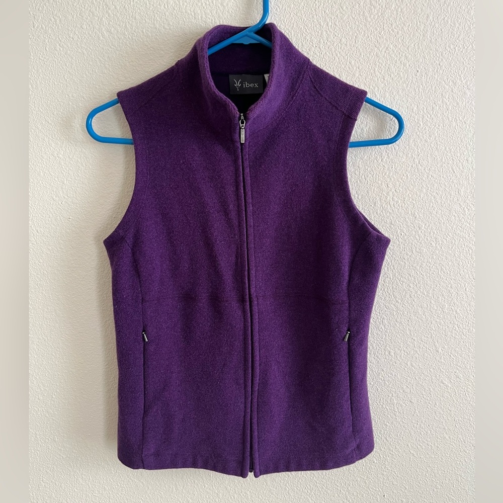 Purple Ibex women’s wool vest